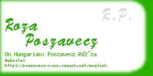 roza poszavecz business card